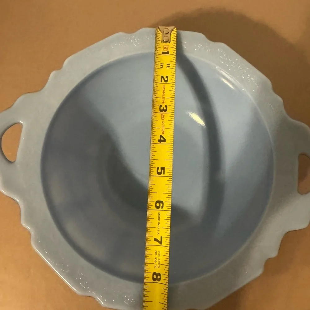 Vintage Delphite Bowl, Blue Milk glass